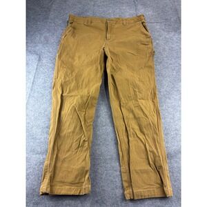 Colorado Clothing Mens Canvas Work Utility Pants Brown 40x32 Hammer Loop Stretch